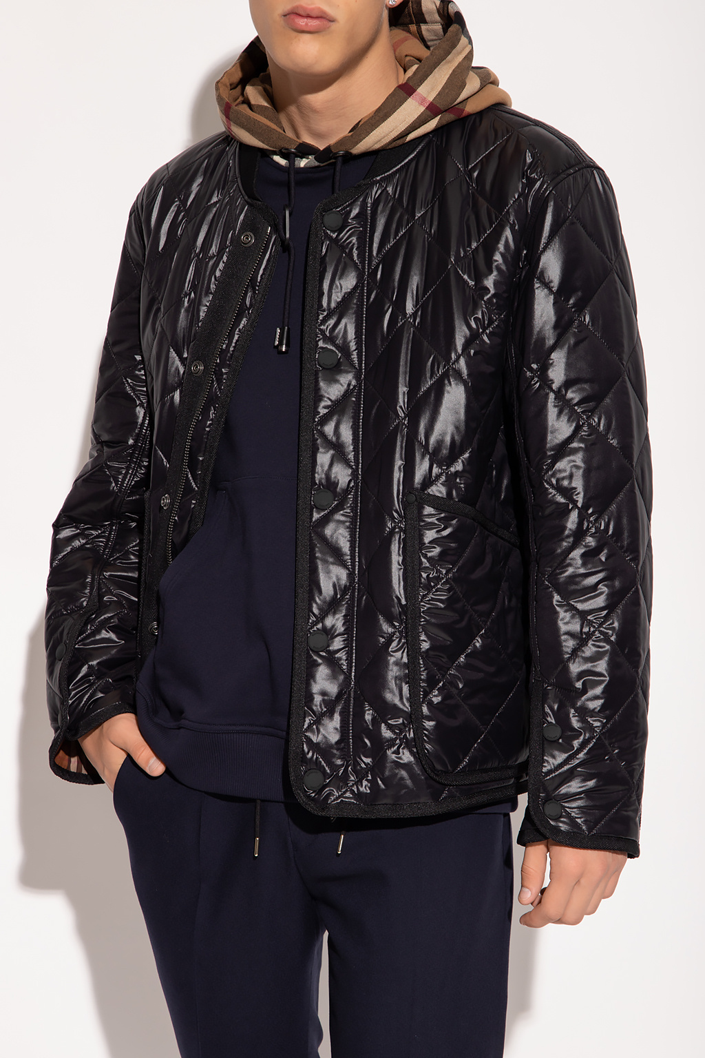 Burberry quilted outlet jacket mens noir